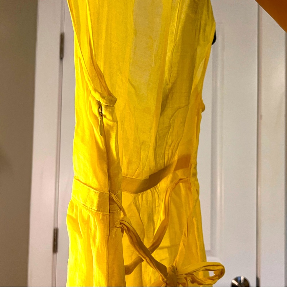 JCrew Linen Yellow Top - Picture 4 of 4
